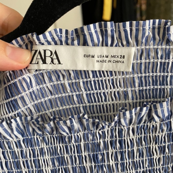 ZARA Off the Shoulder Striped Top - Picture 4 of 5